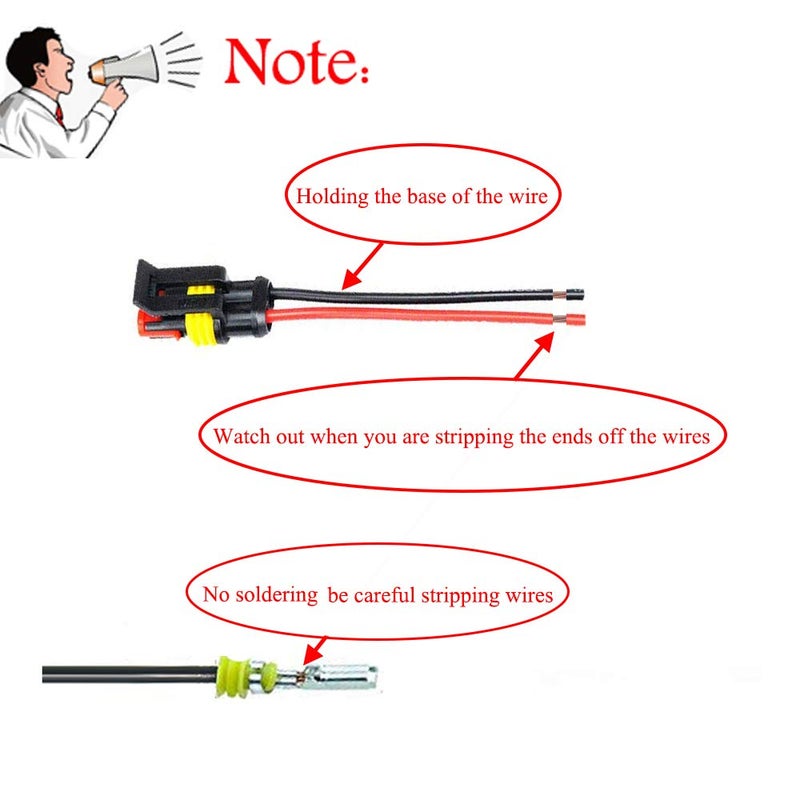 YETOR Way Car Waterproof Electrical Connector,16 AWG 2 pin Plug Auto Electrical Wire Connectors for Car, Truck, Boat, and Other Wire Connections.(5 Pack)Â¡Â­ - Image 3